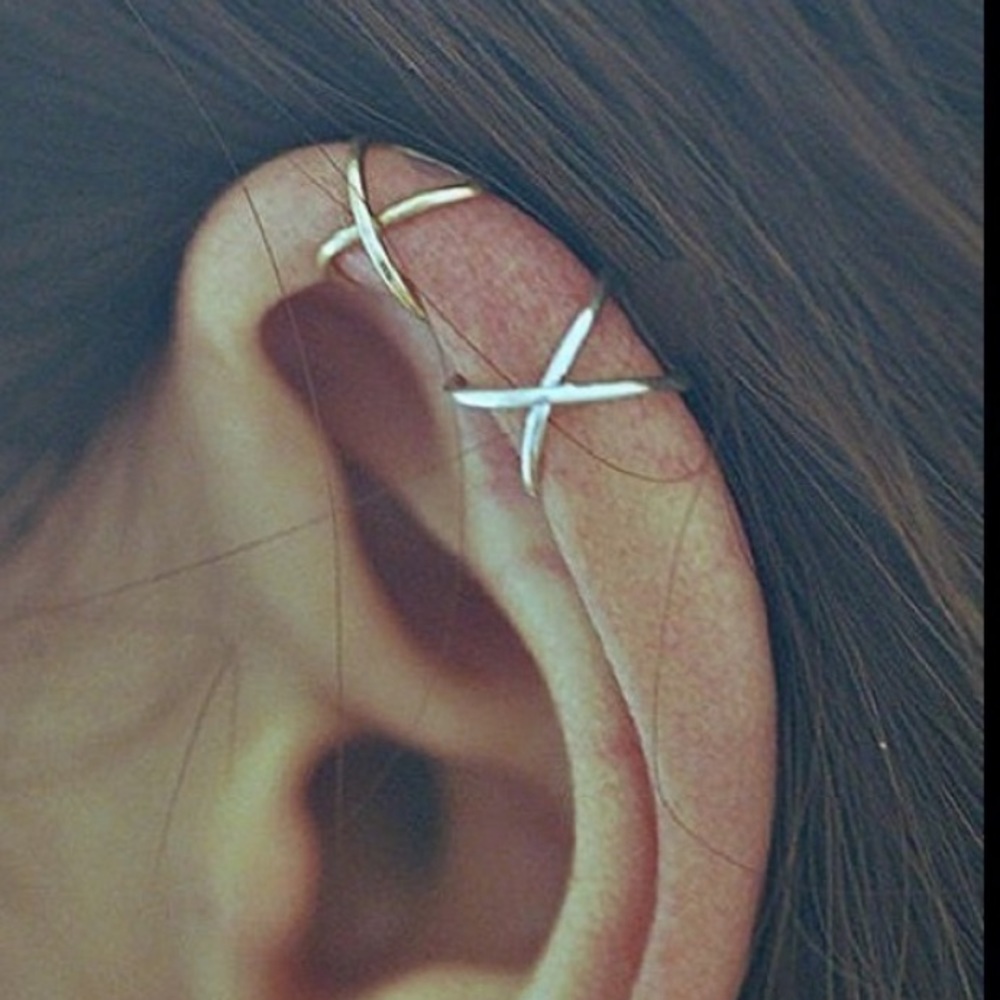 2 Sets of Criss Cross Ear Cuffs